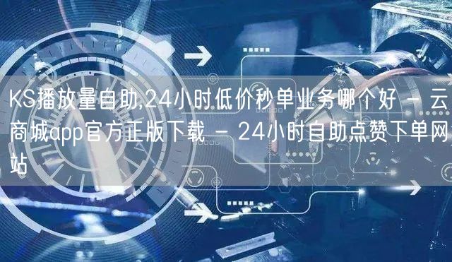 KS播放量自助,24小时低价秒单业务哪个好 - 云商城app官方正版下载 - 2