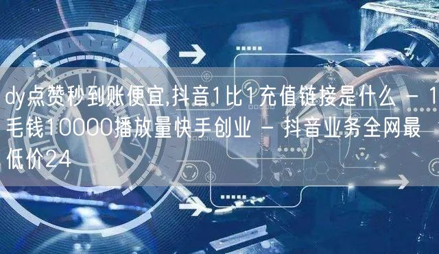 dy点赞秒到账便宜,抖音1比1充值链接是什么 - 1毛钱10000播放量快手创业