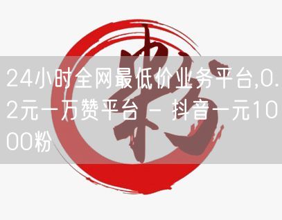 24小时全网最低价业务平台,0.2元一万赞平台 - 抖音一元1000粉