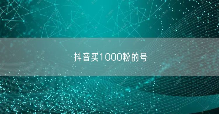 抖音买1000粉的号